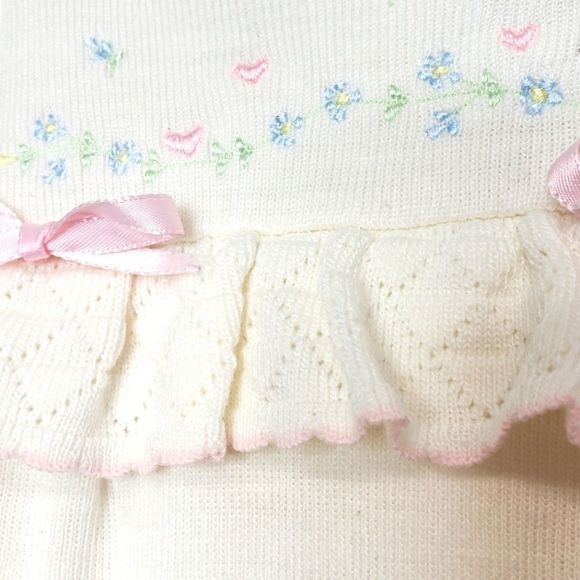 Vintage Baby Kisses Knit Romper Size 3/6 Months - Picture 6 of 15